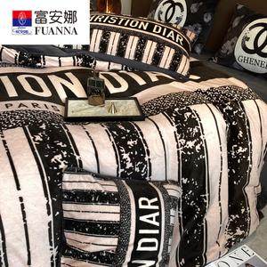 FUANNA Комплект постельного белья, 4 предмета, простыня на резинке, размер 200x230 см