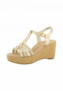 Босоножки на танкетке Paul Green, золотистый