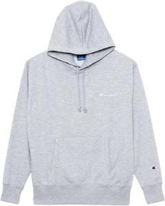 Худи Champion C3-YS151Z, с длинным рукавом, флисовой подкладкой, вышивкой, логотипом, мужская спортивная толстовка, серый