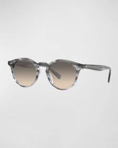 Мужские круглые солнцезащитные очки The Romare Sun Keyhole-Bridge Oliver Peoples