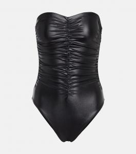 Купальник-бандо Basics со сборками KARLA COLLETTO, черный