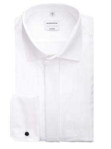 Мужская деловая рубашка с длинными рукавами белого цвета Seidensticker