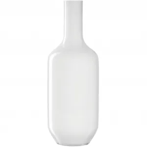 Напольная ваза LEONARDO «Декоративная ваза MILANO, ручная работа», (1 шт.), стекло, в форме бутылки, белый