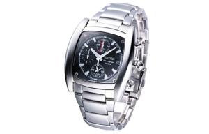 SEIKO Часы Chronograph Series Quartz Movement Stainless Steel Strap Watch Men's Watch Black Dial, Black