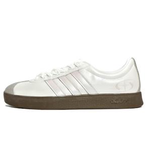 Adidas VL COURT 2.0 Mist Pink Light Abrasion Resistant Low top Skateboard Shoes Unisex Silver