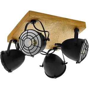 Потолочный светильник GATEBECK E14 Eglo, черный/коричневый