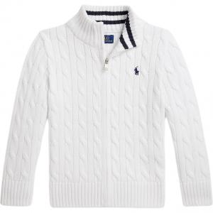 Детский свитер с воротником стойкой, умеренные Ralph Lauren, белый