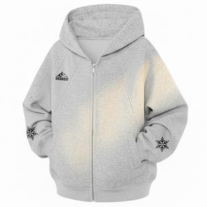 Толстовка Unisex Hooded Thickened Cardigan HUANQIU, светло-серый
