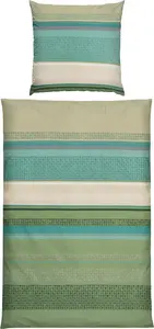Постельное белье зеленое 1x 155x220 см + 1x 80x80 см Erwin Müller
