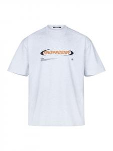 Trueprodigy Футболка оверсайз Ravi F серого меланжевого цвета