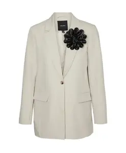 Бежевый блейзер с цветочным принтом, весенняя коллекция Vero Moda, бежевый