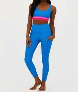 Летние леггинсы 7/8 с карманами в цвете Orchid Colorblock Blue Beach Riot