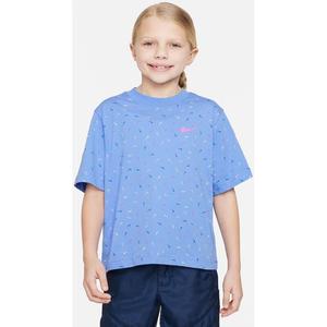 Shirt g nk nsw tee boxy swoosh aop Nike, цвет polar