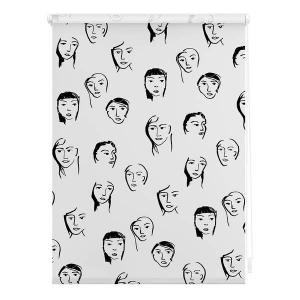 Затемняющие рулонные шторы Lichtblick Faces, 80x150x6 см, черный