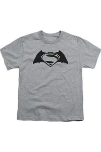 Футболка с простым лого Batman V Superman для детей Gildan, Athletic Heather