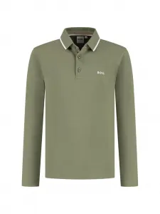 Поло с длинными рукавами Boss Kidswear, зеленый