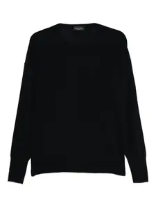 Свитер с круглым вырезом Roberto Collina, синий