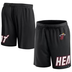 Мужские фирменные черные шорты из сетчатой ткани Miami Heat Free Fanatics