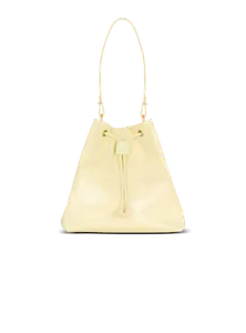 Рюкзак Pulse из телячьей кожи Balmain, желтый/черный/розовый