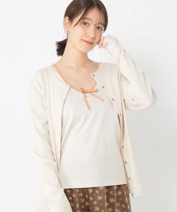 Хлопковая майка с U-образным вырезом и ленточной отделкой, производство США.