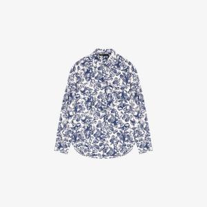 Рубашка Maje с фруктовым принтом, синий