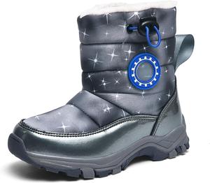 Зимние Ботинки для Мальчиков и Девочек с Искусственным Мехом, Сапоги для Снега, Теплые и Уютные Ботинки для Походов с Противоскользящей Подошвой, Кроссовки для Активного Отдыха Generic, #009