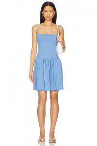 Платье с завязками и расклешенным низом на низкой талии Susana Monaco, sky