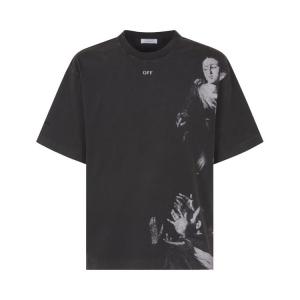 Футболка Off-White Blurred Mary Skate Short-Sleeve Tee 'Black/White', черный