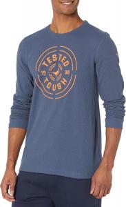 Мужская футболка Columbia PHG Primer Waffle с длинным рукавом, Zinc/Blaze Pheasant