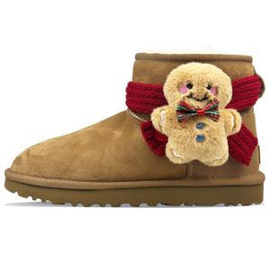 Угги UGG Classic Mini II с декором куклы, коричневый