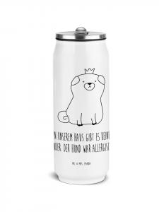 Mr. & Mrs. Panda Термос с короной в виде мопса и надписью белого цвета