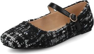 Женские туфли-лодочки Journee Carrie среднего и широкого размера с ремешком и пряжкой Journee Collection, черный