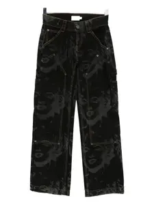 Джинсы с графичным принтом Vaquera, черный
