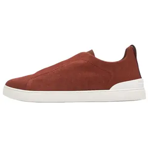 Ermenegildo Zegna Кроссовки для скейтбординга Zegna Triple Stitch Low Top, мужские, красные