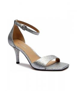 Босоножки Michael Kors кожаные на шпильке, серебряный