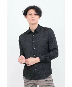 Tornado mart сатиновая органзовая рубашка с цветочным принтом, цвет Black