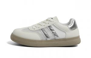 HUANQIU Нескользящие, износостойкие, легкие низкие кроссовки для скейтбординга, женские, бежево-серебристые