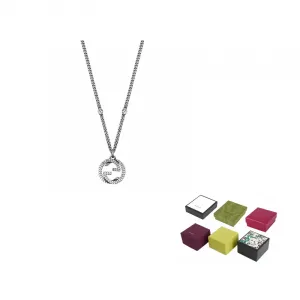 GUCCI Серебряное колье с переплетающимся узором G