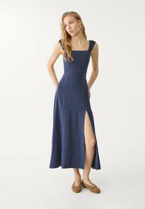 Платье Stradivarius FLOWING MIDI WITH CROSSED BACK , Dark Blue