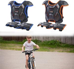 Комплект детской экипировки для мотокросса StarknightMT, 2 комплекта, сине-оранжевого цвета, защитная экипировка для мотоциклистов, мотокросса, нагрудник для мальчиков и девочек, горный велосипед., blue/orange