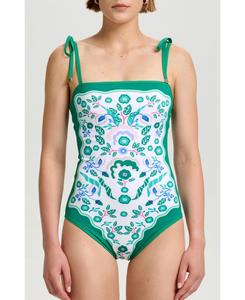 Женский двусторонний слитный купальник Botanic Jessie Zhao New York, Green