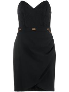 Elisabetta Franchi платье мини с вырезом в форме сердца, черный