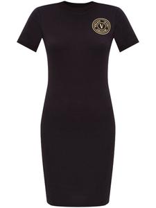 Versace Jeans Couture платье с логотипом V-Emblem, черный