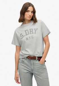 Футболка Superdry & Co ATHLETIC ESSENTIALS LOOSE, Glacier Grey Marl/Light Grey