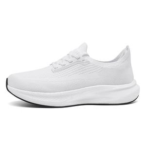 MUSNODO Амортизирующие износостойкие легкие низкие повседневные беговые кроссовки мужские белые, цвет White