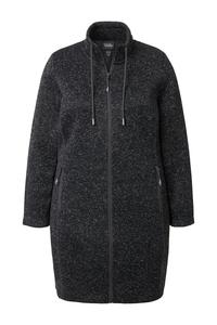 Ulla Popken Флисовая куртка в крапчатом черном цвете