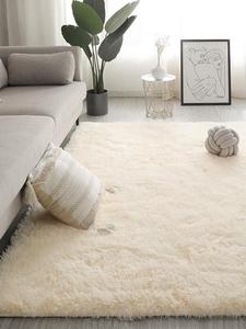 Xinglianxin Ковер 100х200 см для спальни и гостиной, новый стиль, моющийся, устойчивый к пятнам, утолщенный, бежевый, длинный ворс