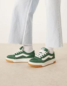 Нейлоновые кроссовки Vans Hylane темно-зеленого и кремового цветов