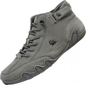 Мужские повседневные замшевые туфли на шнуровке, ботинки чукка до щиколотки Hchctry, темно-серый