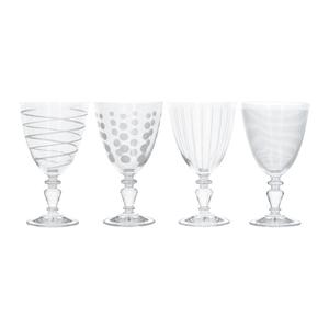 Набор из 4 бокалов-стаканов MIKASA CHEERS в коробке 340мл стекло KitchenCraft Creative Tops, прозрачный